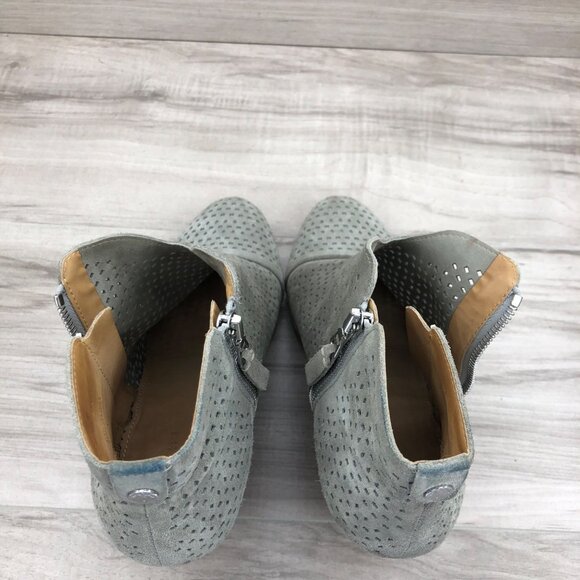 Rag & Bone Ankle Boots Womens EU 39.5 Light Gray Suede Double Zip Booties - Picture 10 of 10
